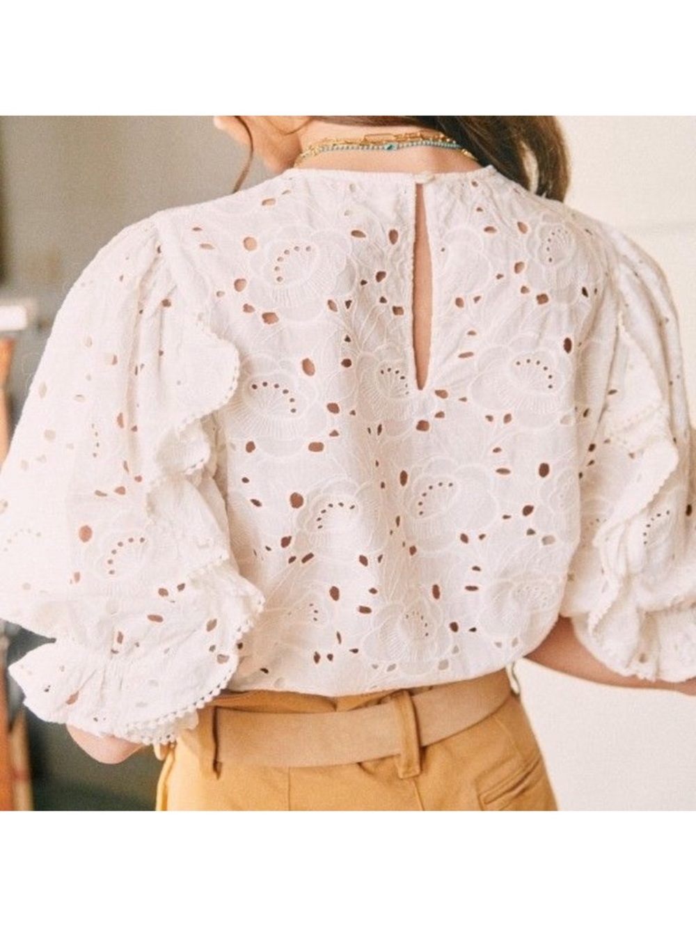 SEZANE Yaelle Blouse Size 42 Size 10 NWT - Picture 6 of 14